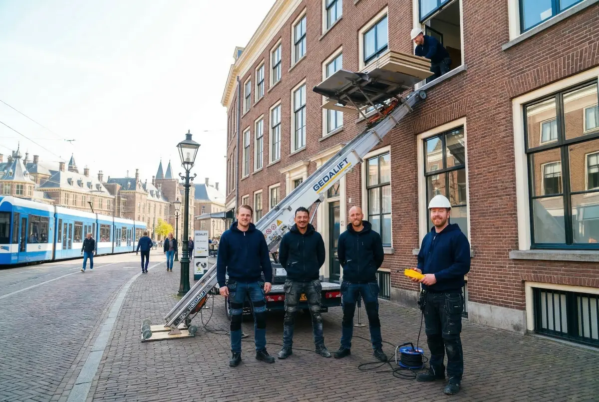 Professioneel verhuisteam aan het werk
