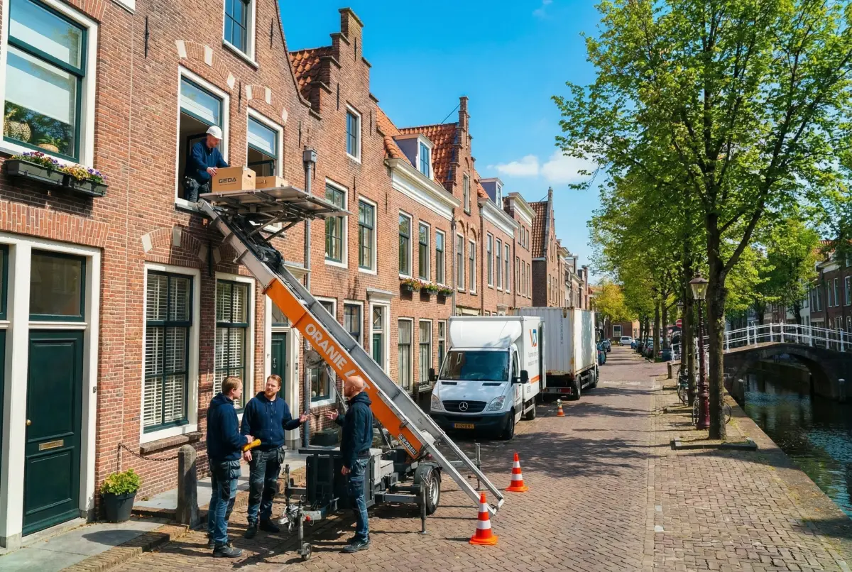 Aanhangerlift bij woning in Deventer